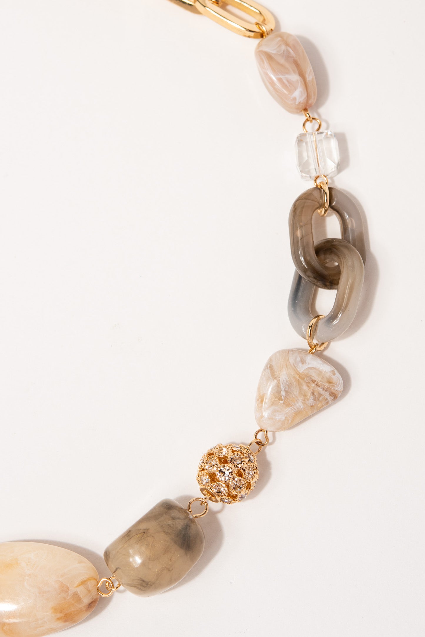 Stella Bohemian Multi Stone Chain Link Necklace