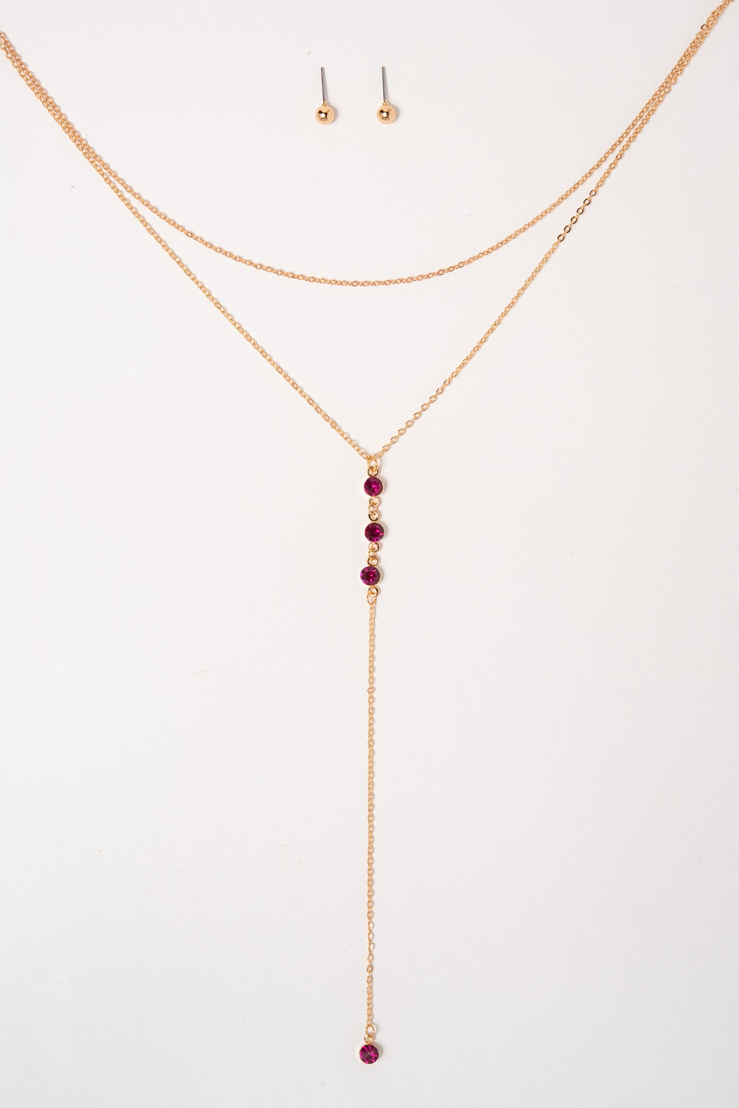 Ivy Lariat Chain Necklace Set