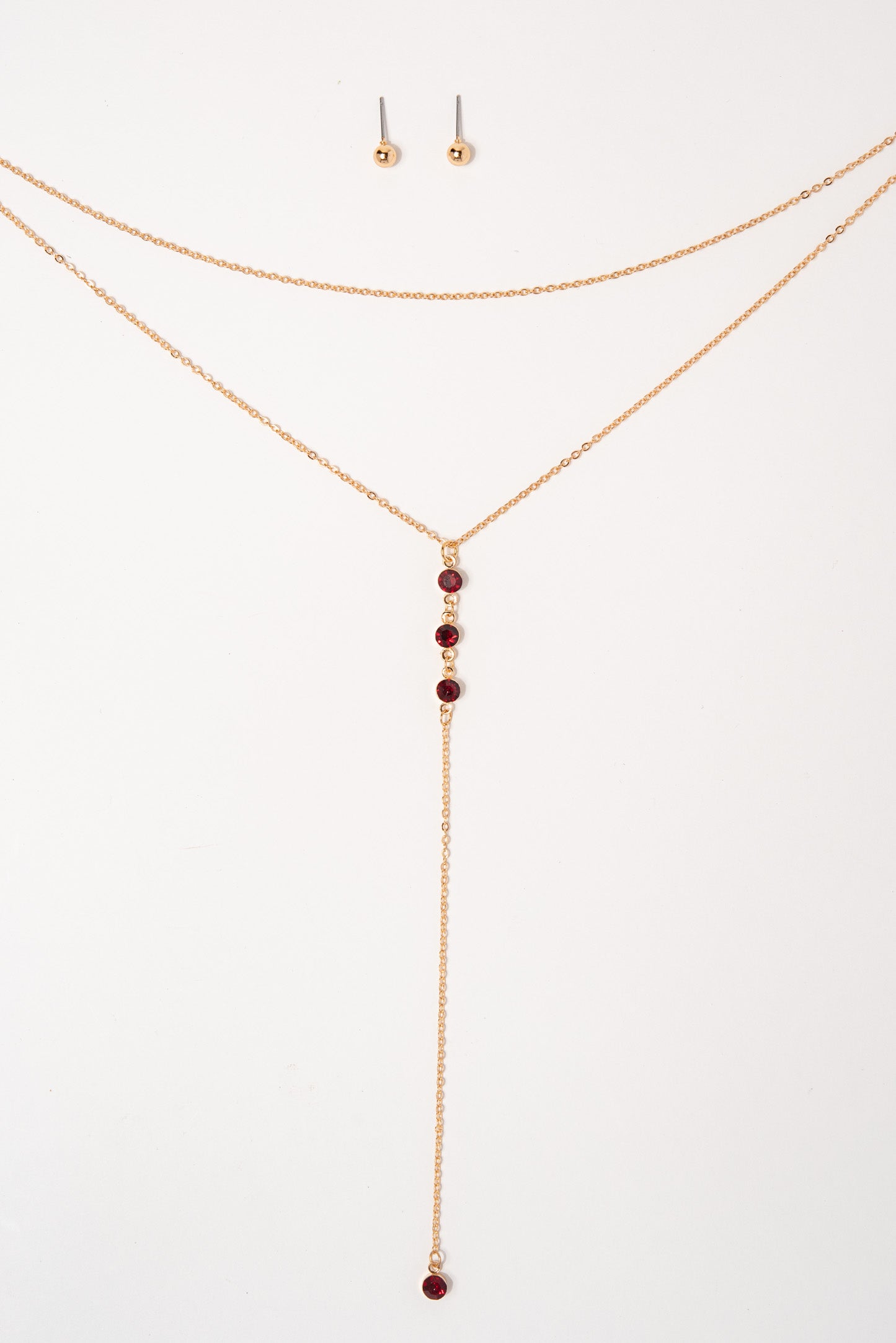 Ivy Lariat Chain Necklace Set