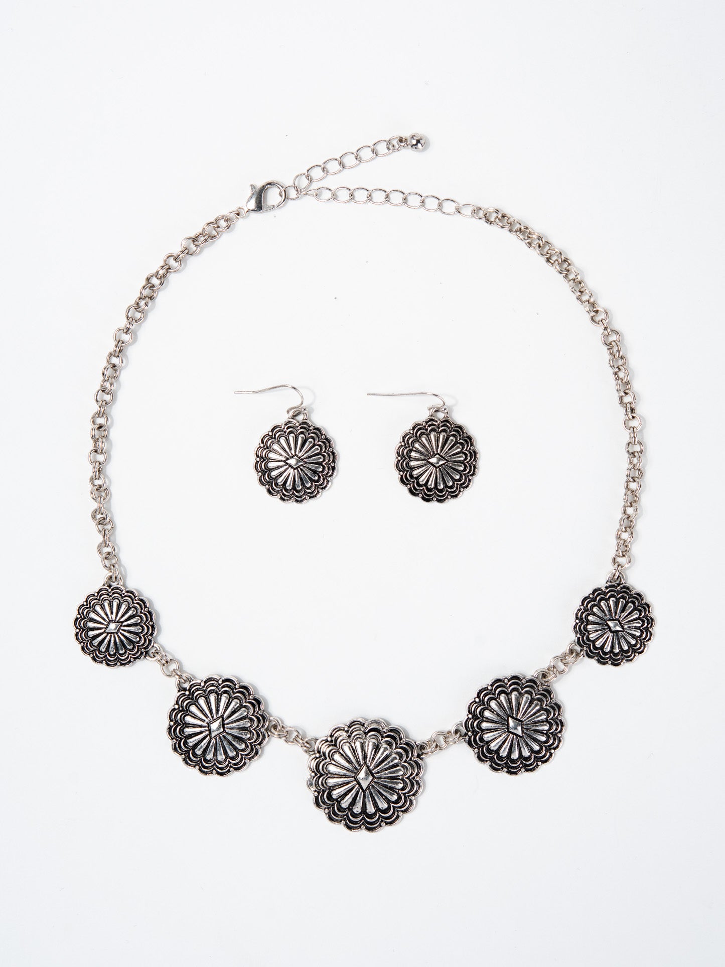 Bridget Western Concho Link Necklace Set