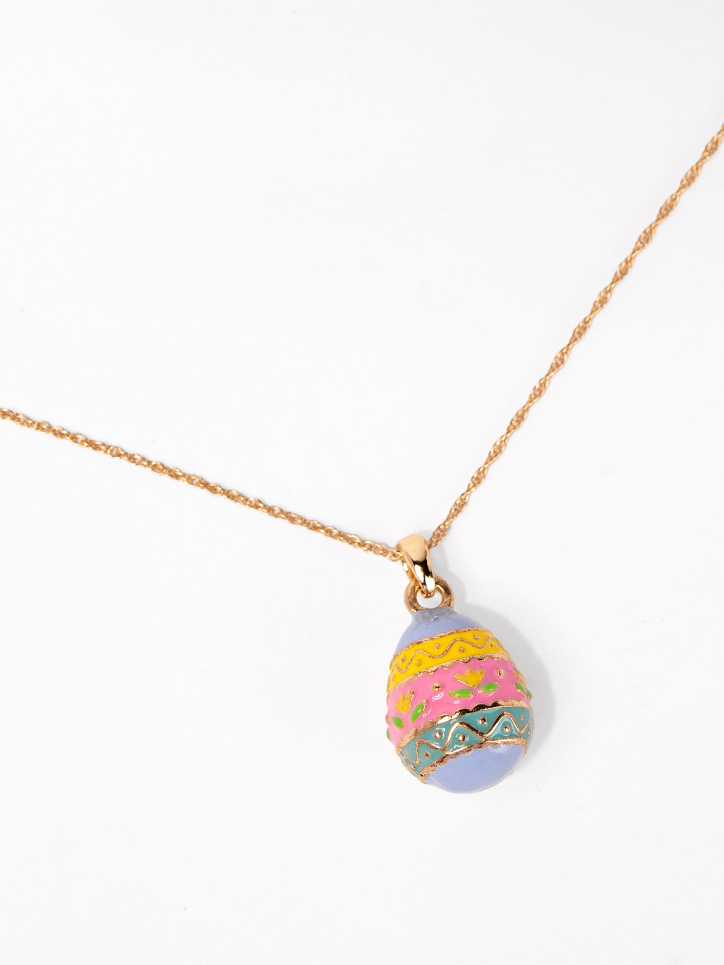 Isabella Easter Egg Pendant Chain Necklace