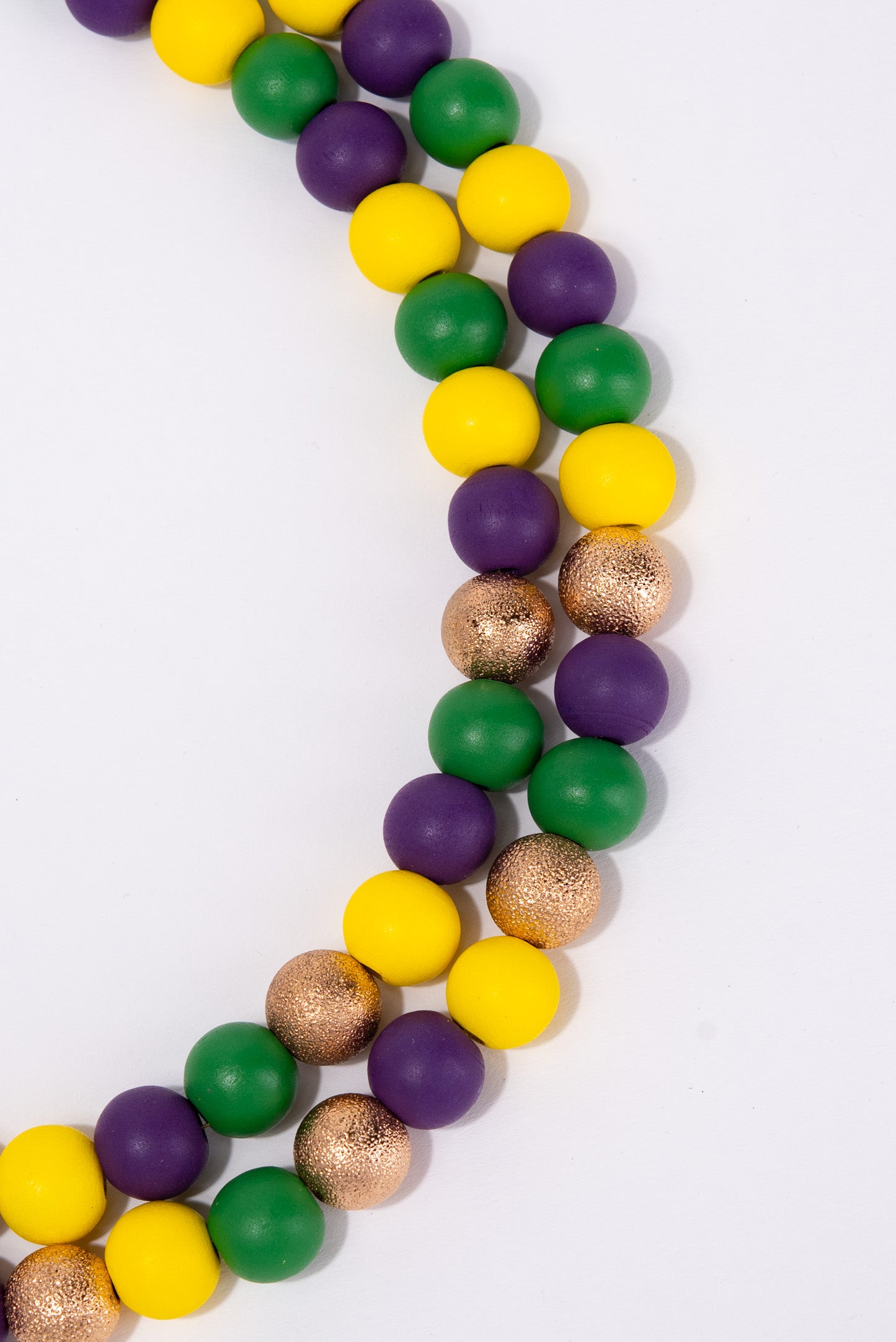 Genevieve Mardi Gras Multi Strand Beaded Necklace