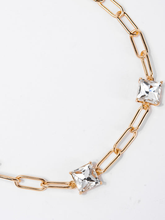 Nora Link Chain Necklace with Stone