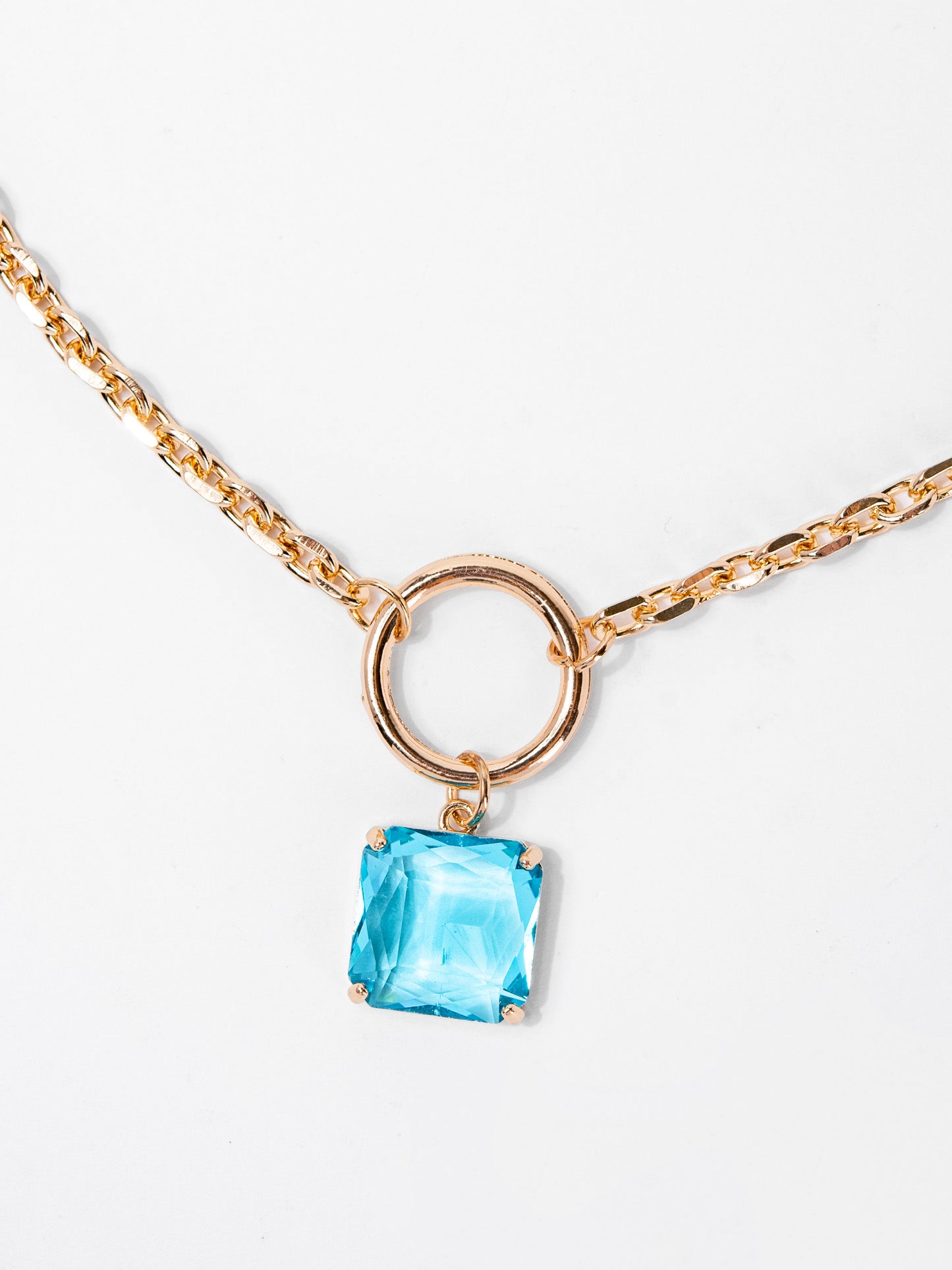 Ellie Chain Necklace with Stone Pendant