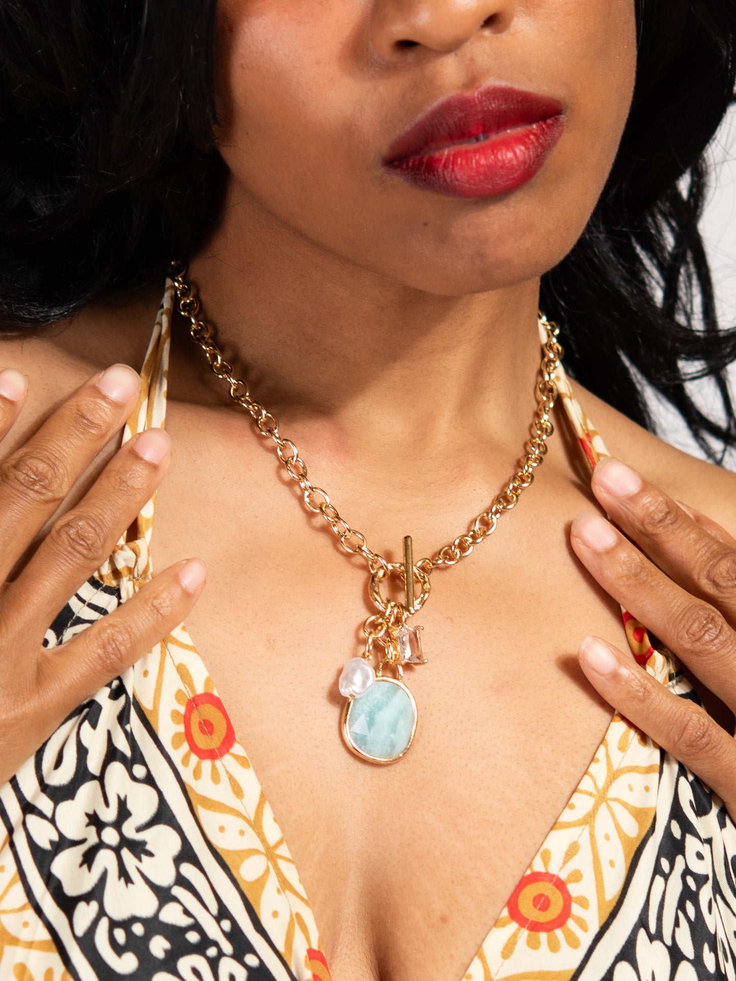 Alana Link Pendant Necklace