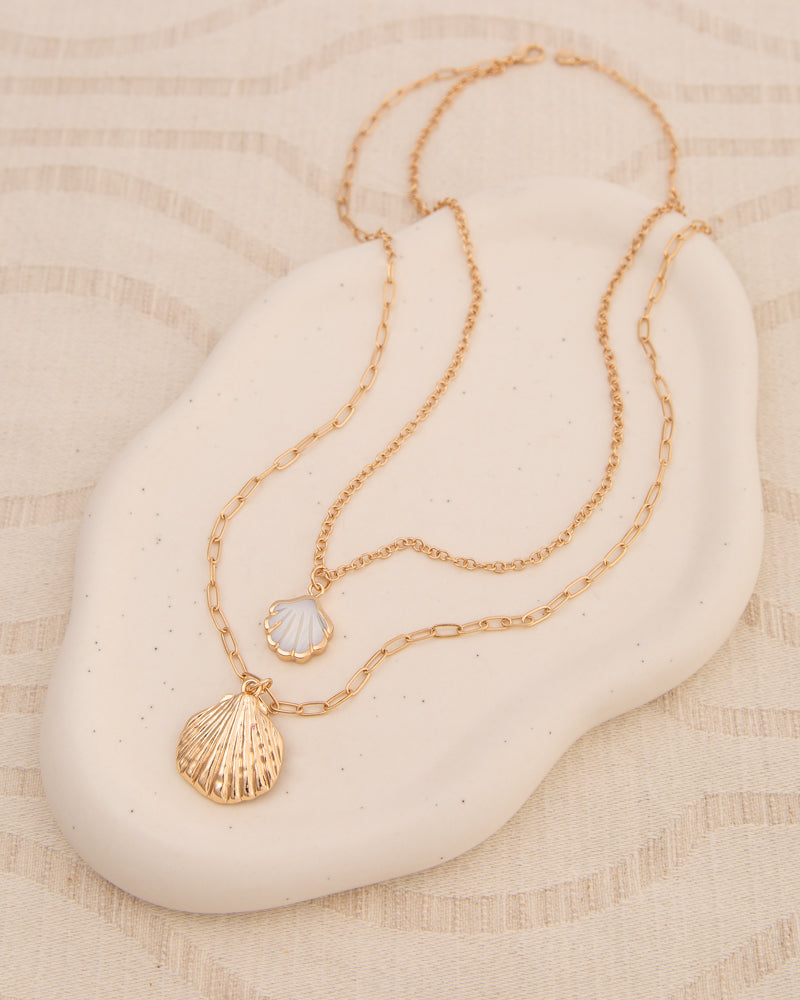 Alexandra Pearl And Scallop Shell Pendant Necklace