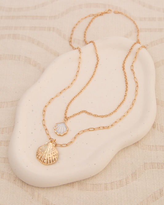 Alexandra Pearl And Scallop Shell Pendant Necklace