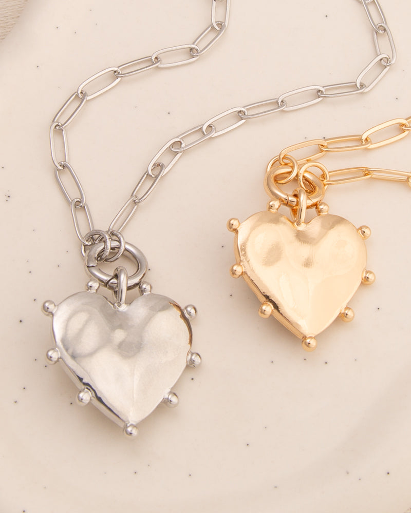 Mia Spiked Heart Pendant Necklace