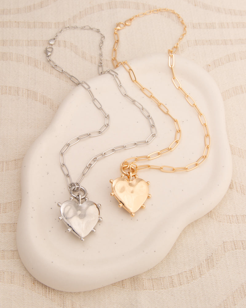 Mia Spiked Heart Pendant Necklace