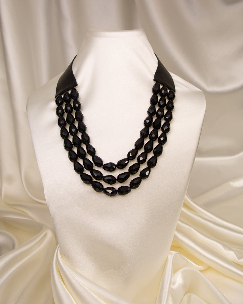 Lauren Three-Strand Faceted Bead Necklace