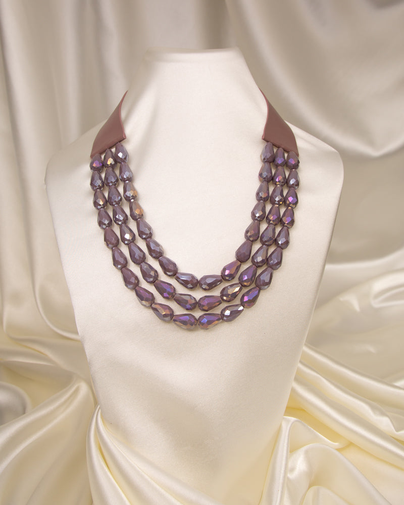 Lauren Three-Strand Faceted Bead Necklace