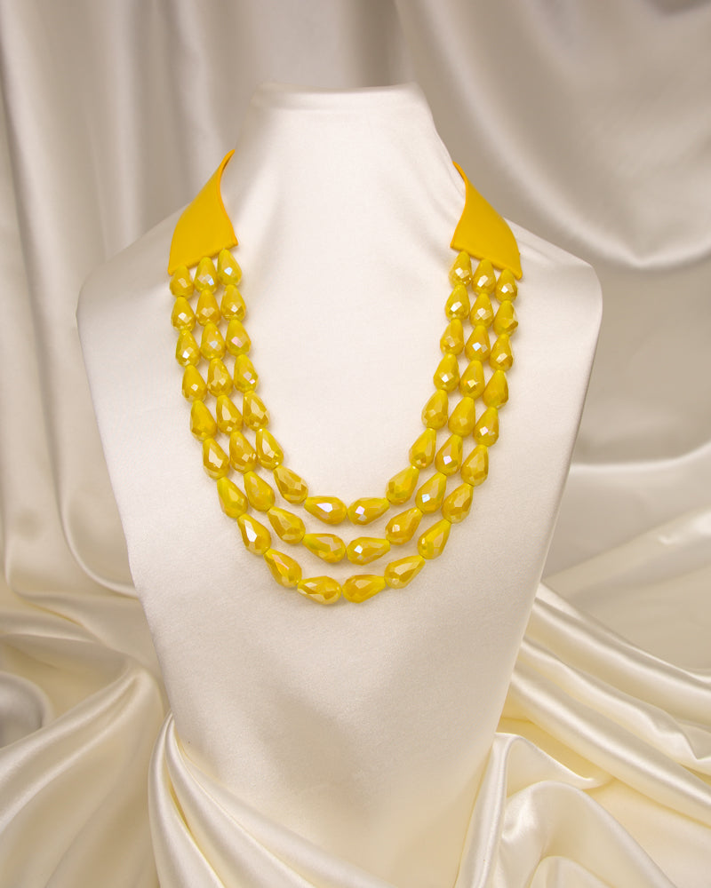 Lauren Three-Strand Faceted Bead Necklace