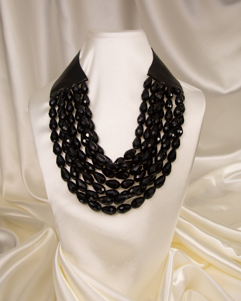 Charlette Seven-Strand Faceted Bead Necklace