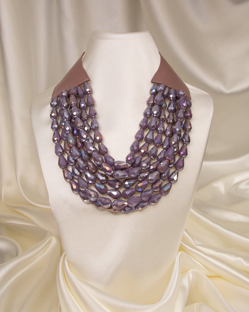 Charlette Seven-Strand Faceted Bead Necklace