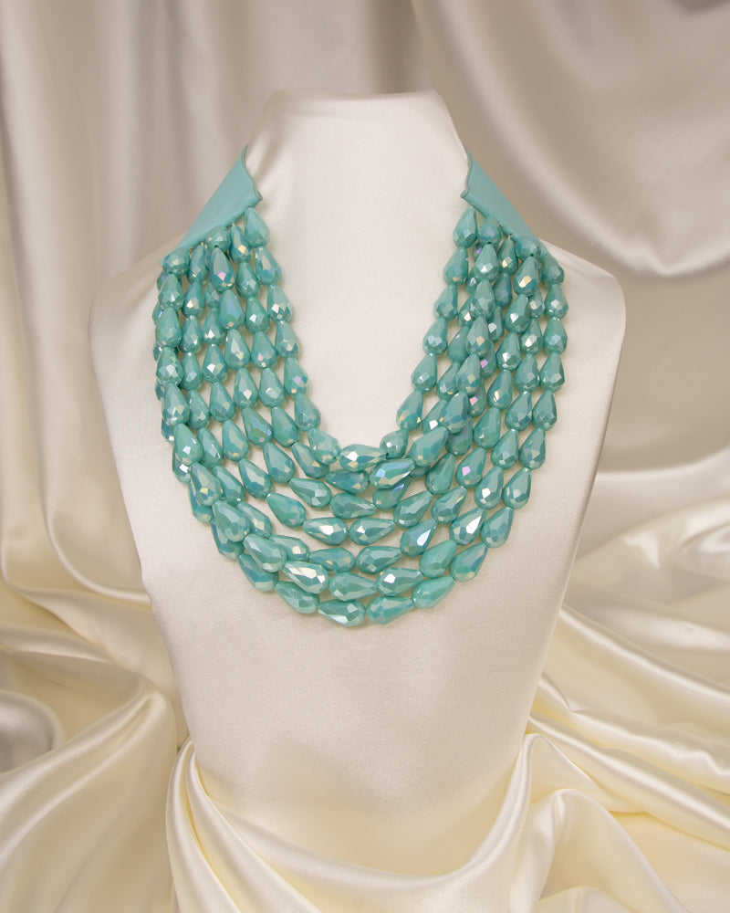 Charlette Seven-Strand Faceted Bead Necklace