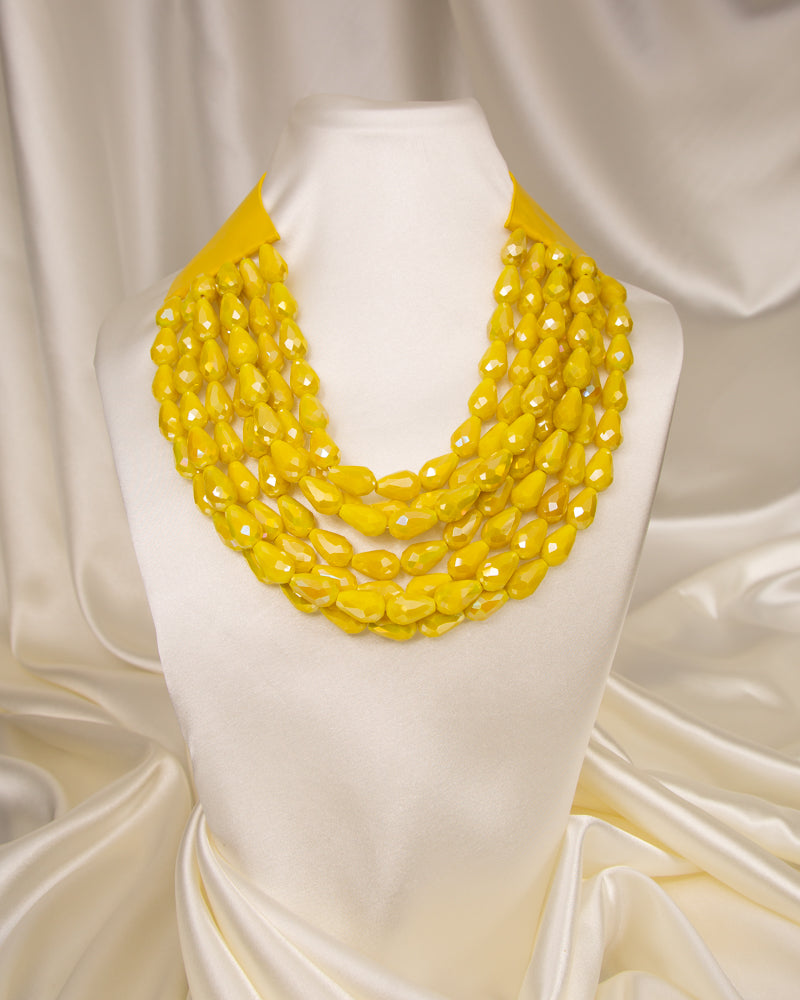 Charlette Seven-Strand Faceted Bead Necklace