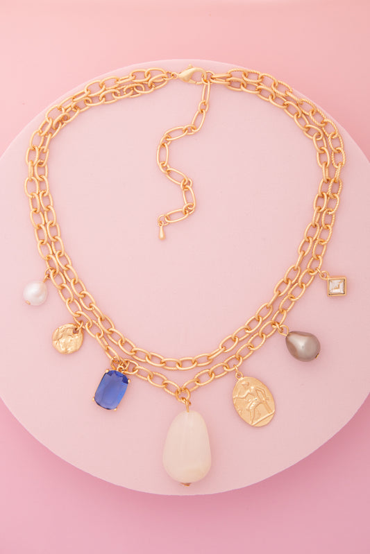 Joyce Mystic Dreams Multi-Strand Charm Necklace | Ivory