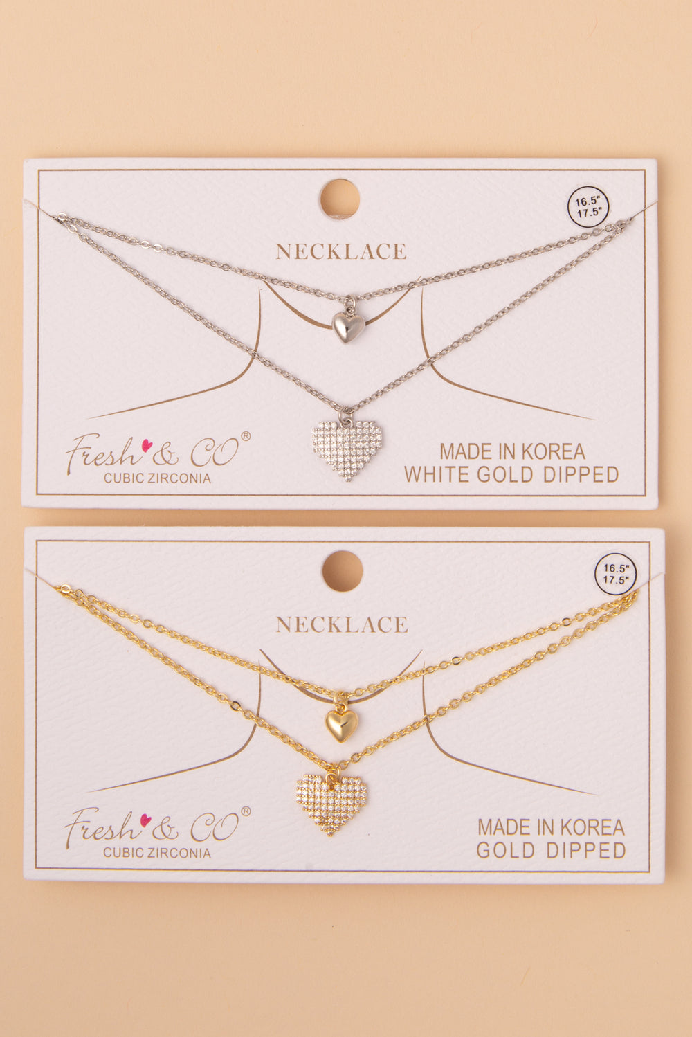 Violet Cubic Zirconia Pavé Heart Pendant Necklace