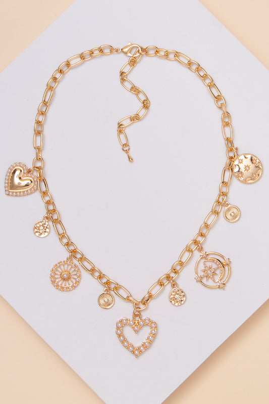 Anne Heart Trinket Charm Necklace
