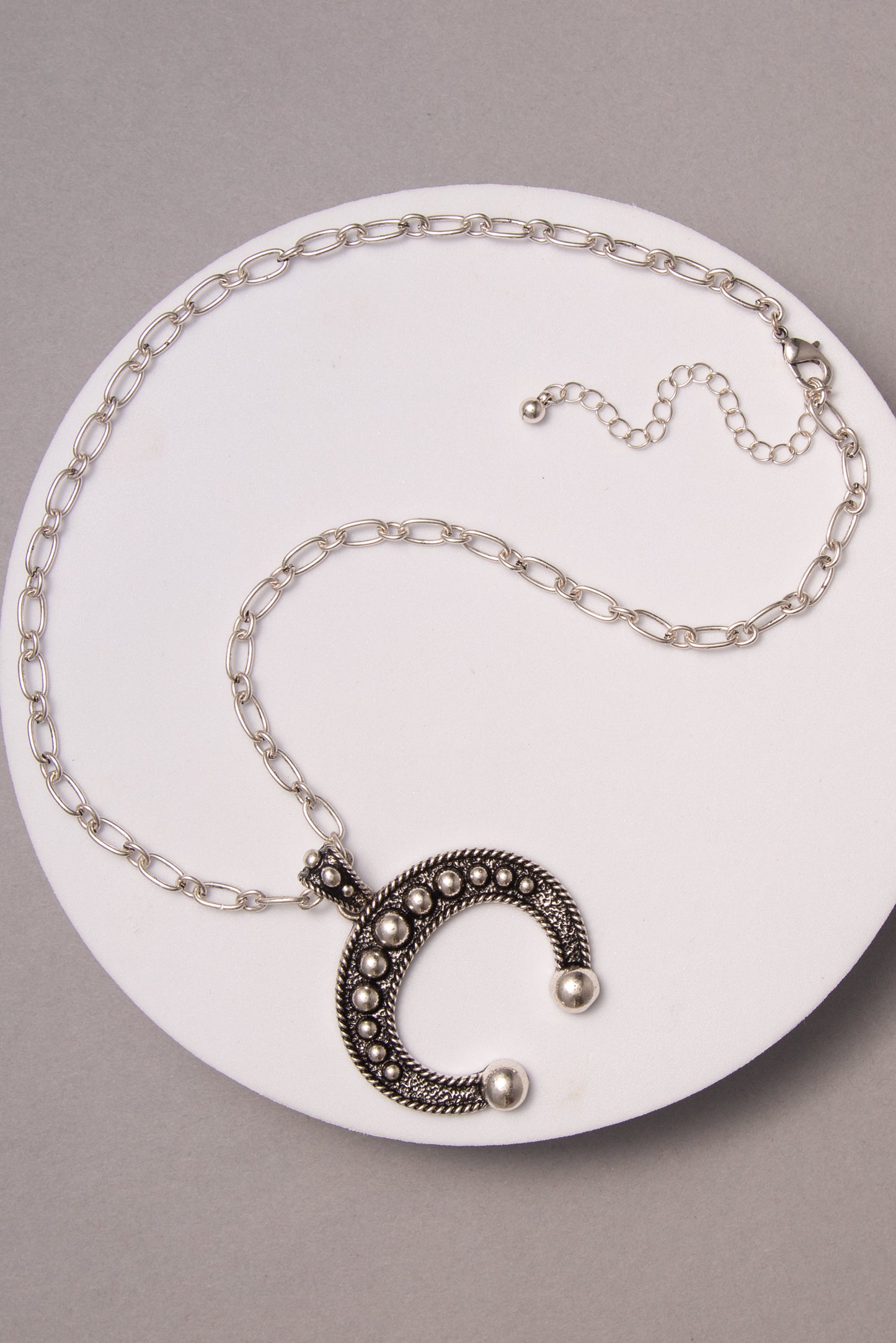 Helen Western Bubble Pattern Squash Blossom Pendant Necklace