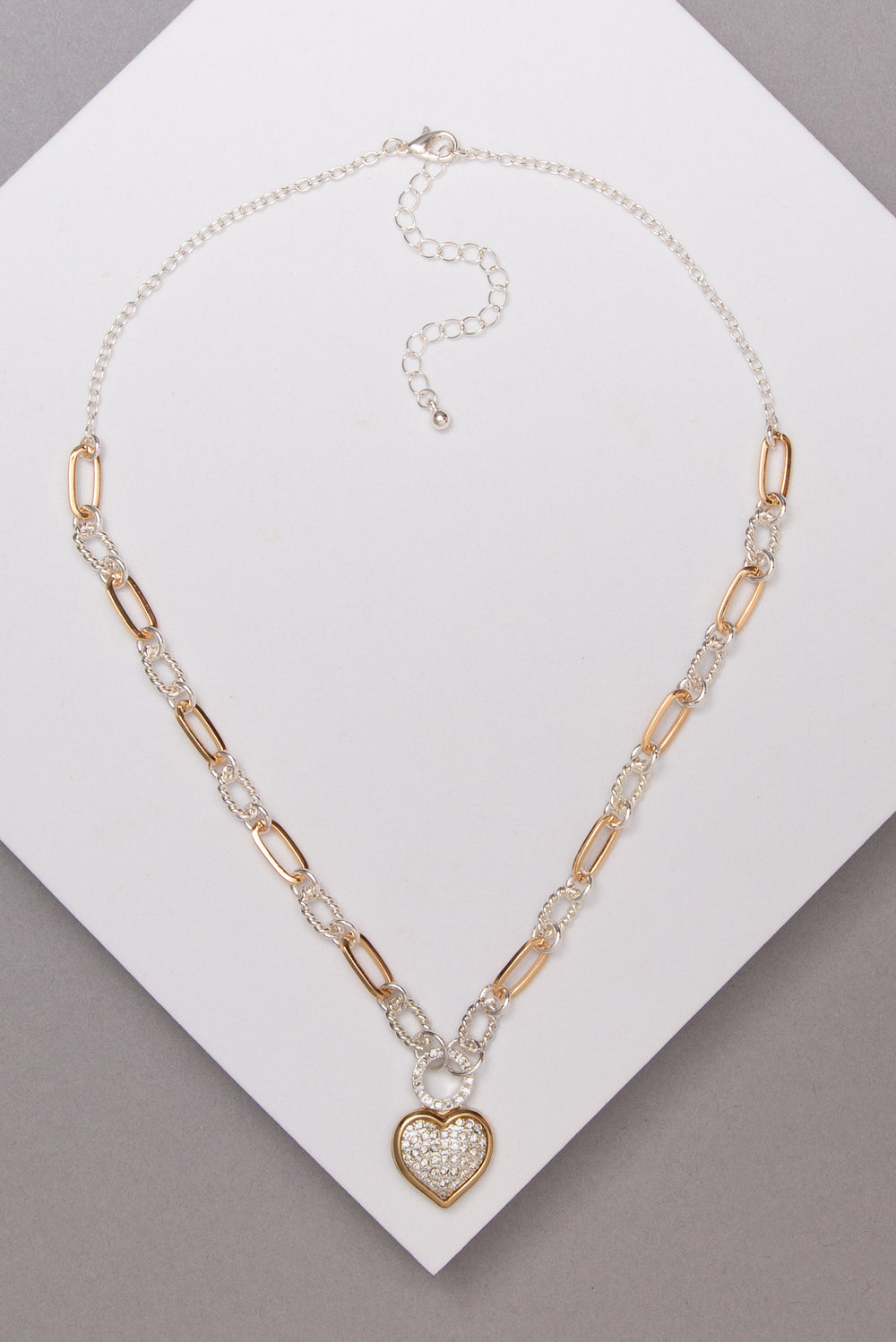 Priscilla Western Theme Print Heart Necklace