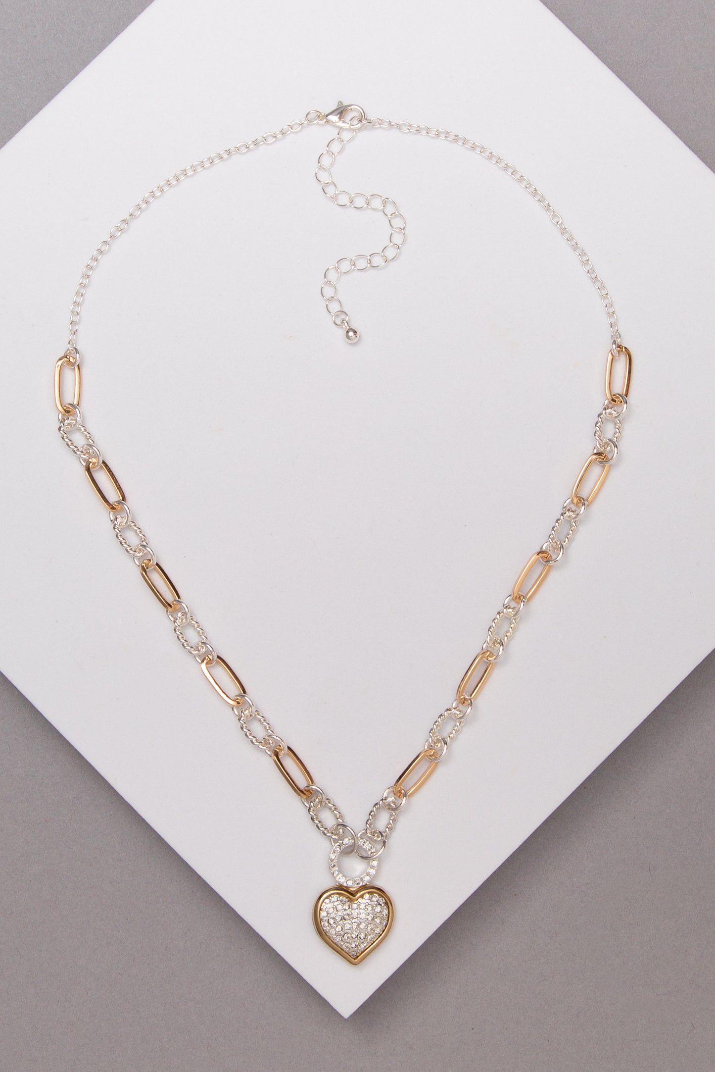 Priscilla Western Theme Print Heart Necklace