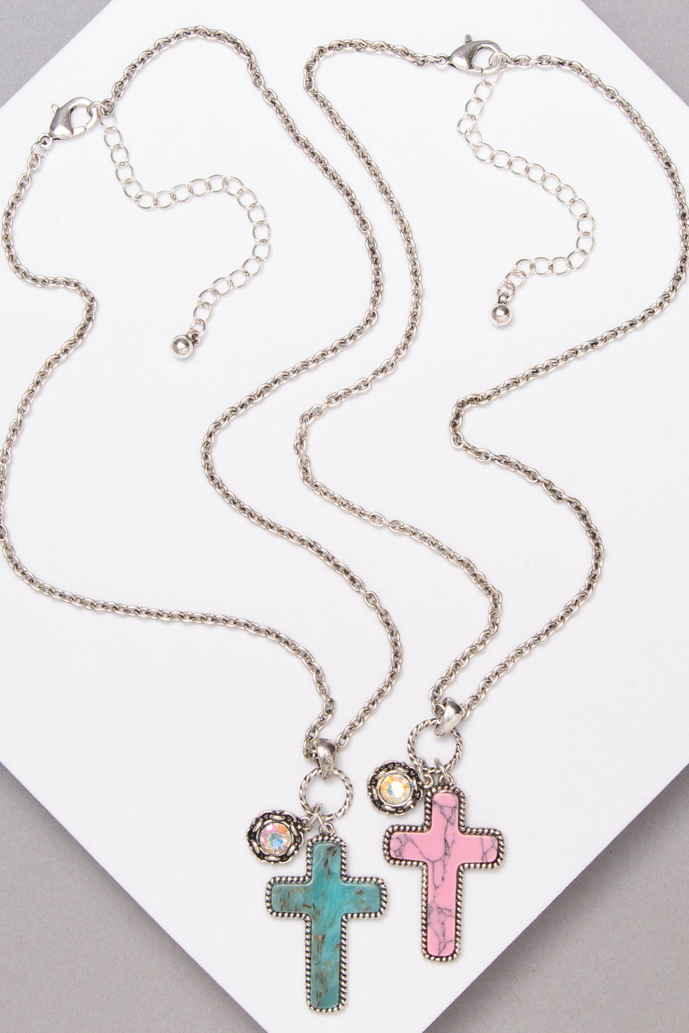 Stephanie Western Stone Cross Necklace
