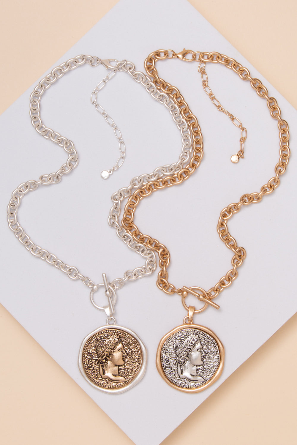 Lucy Toggle Medallion Necklace