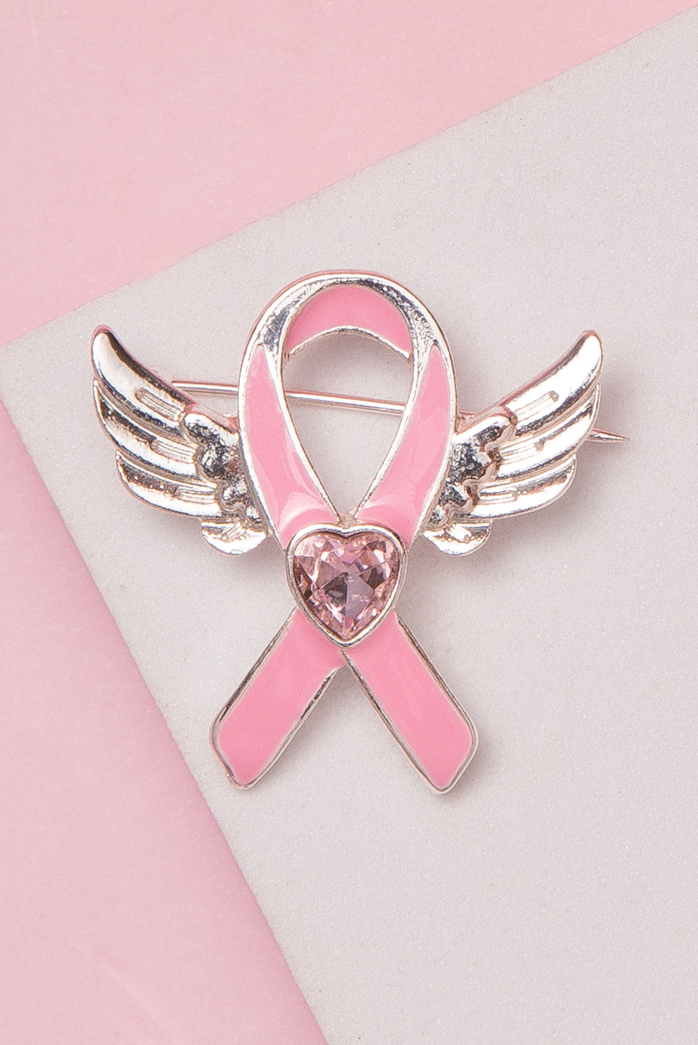 Kate Breast Cancer Awareness Pink Ribbon Brooch Pin