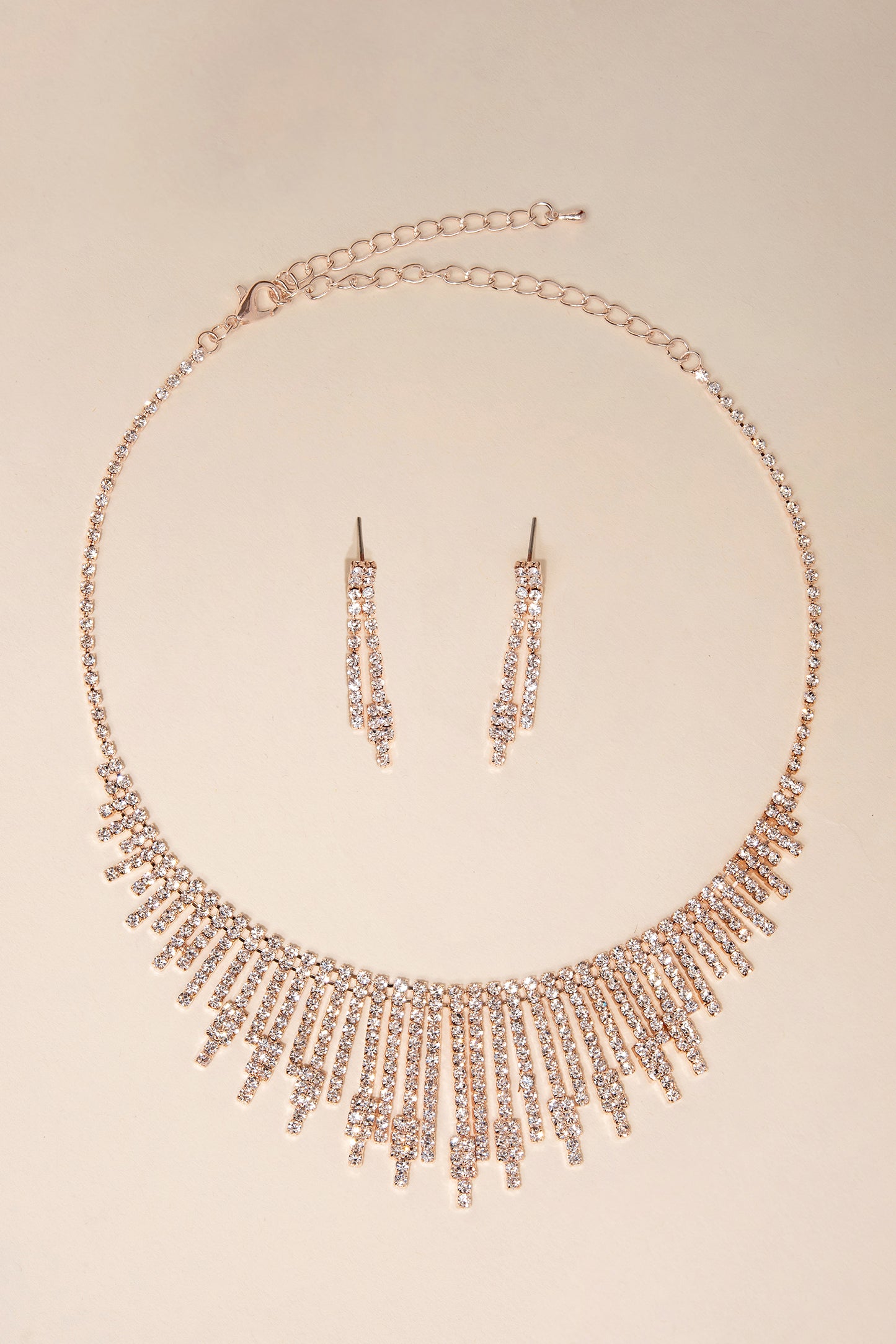 Starburst Rhinestone Necklace Set