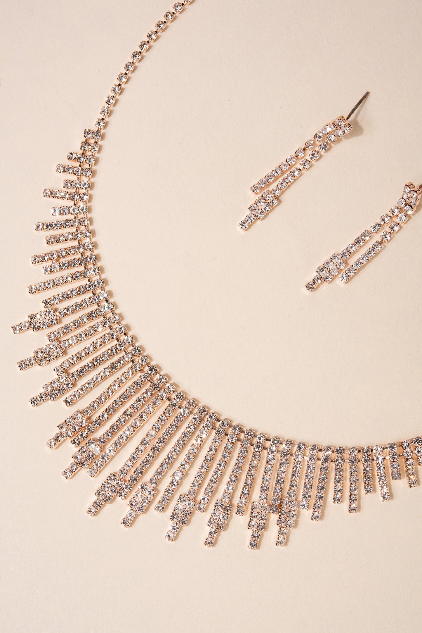 Starburst Rhinestone Necklace Set