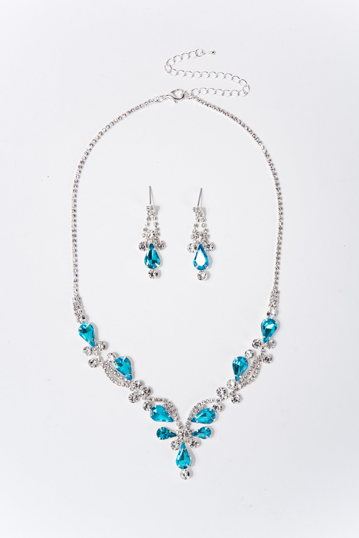 Autumn Elegant Rhinestone Statement Necklace Set