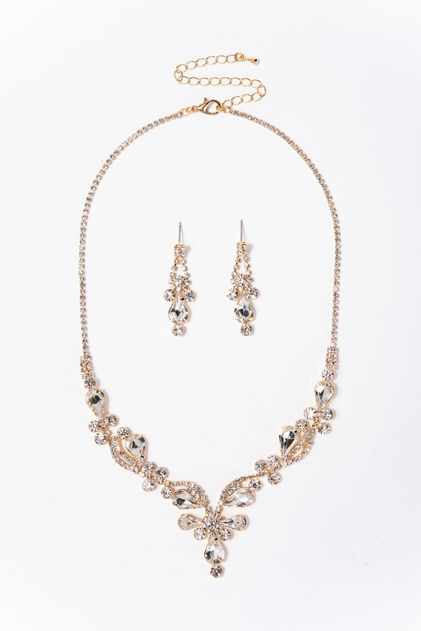 Autumn Elegant Rhinestone Statement Necklace Set