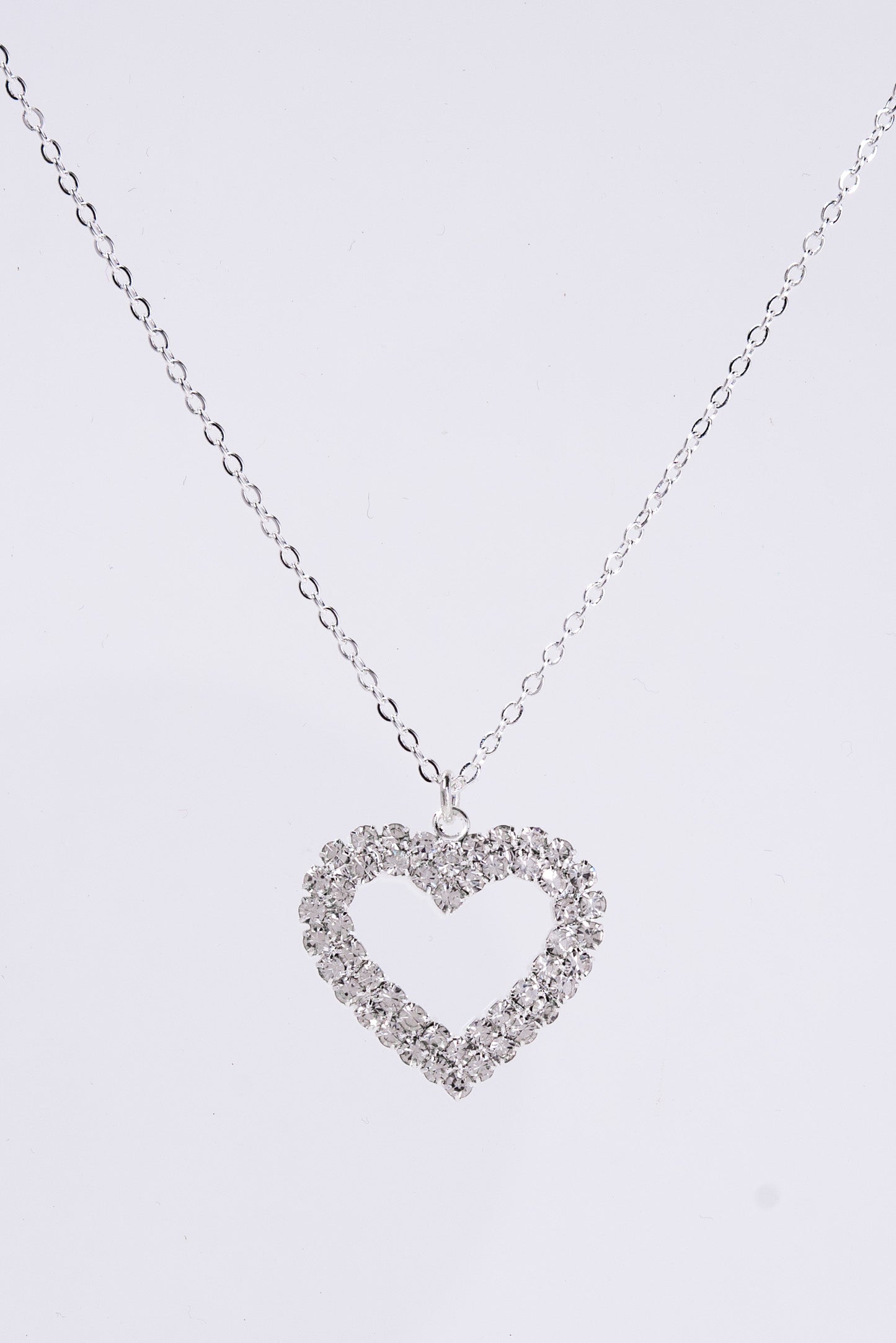 Ariella Heart Pave Pendant Necklace