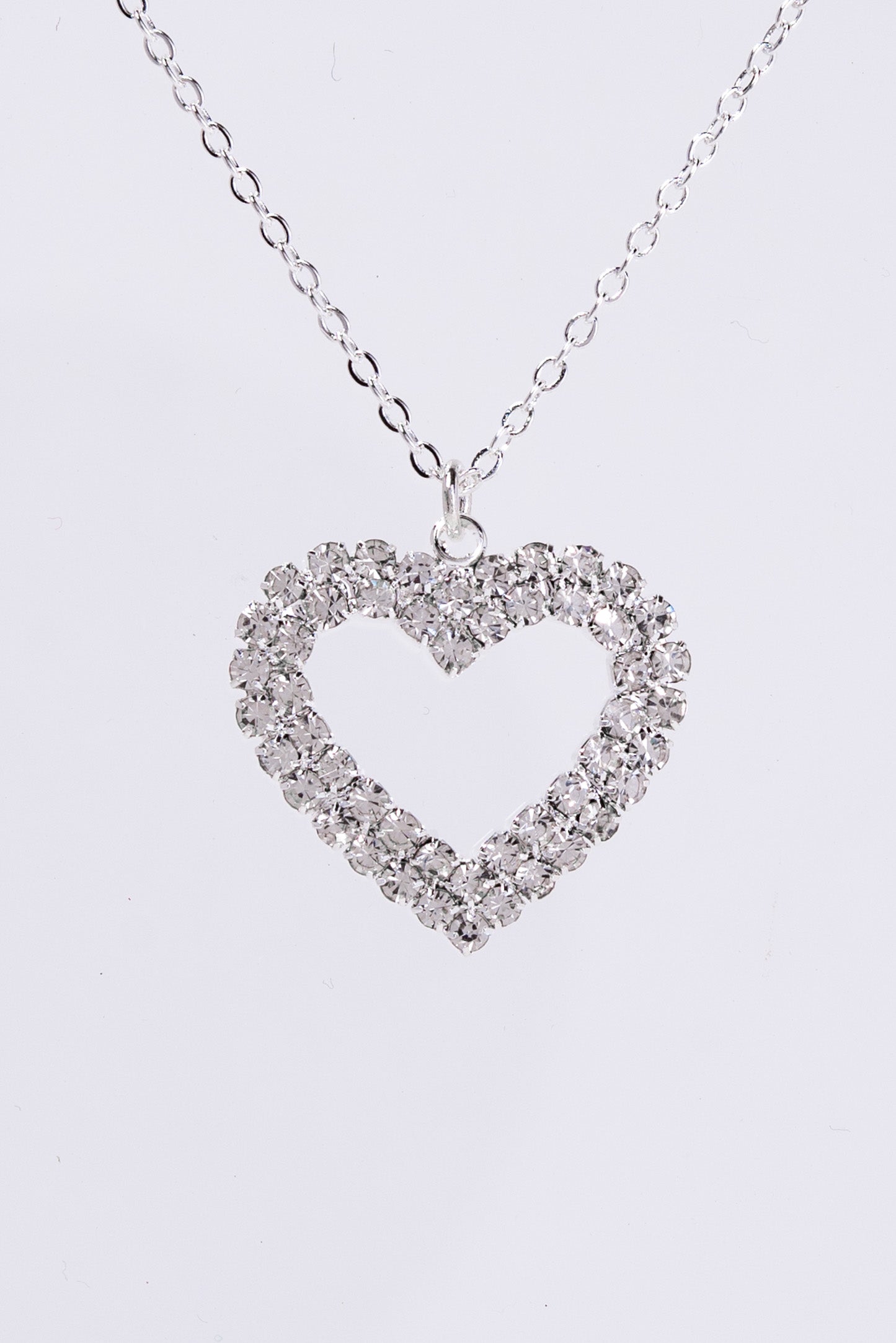 Ariella Heart Pave Pendant Necklace