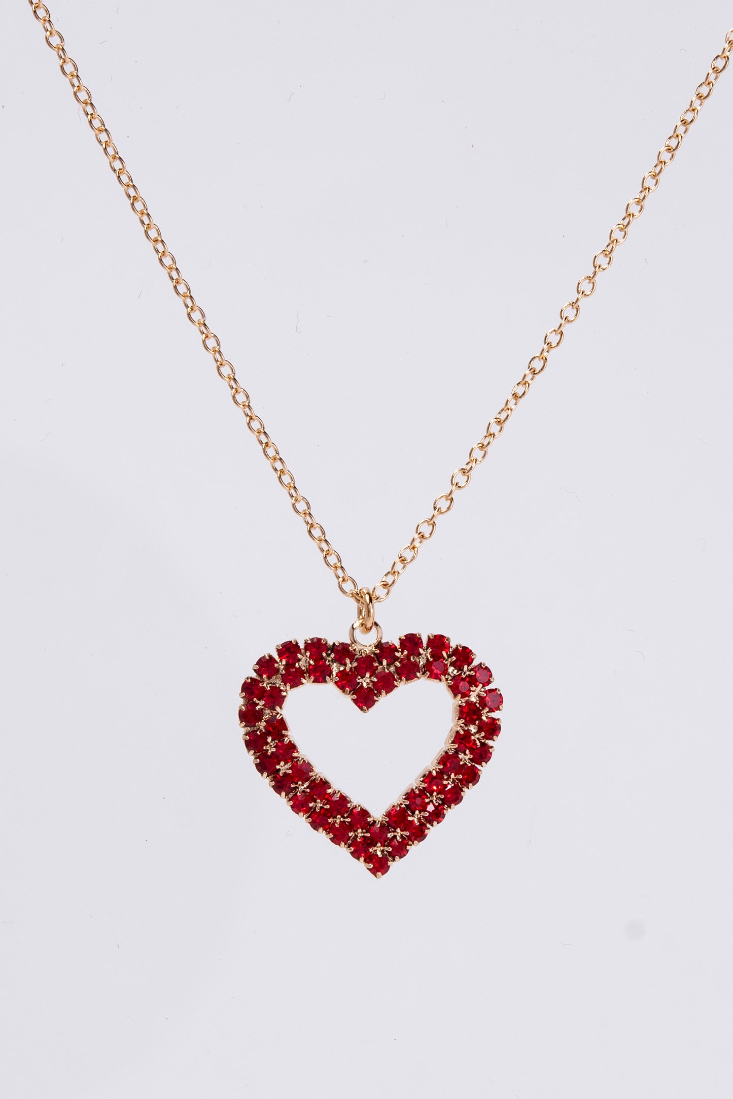 Ariella Heart Pave Pendant Necklace