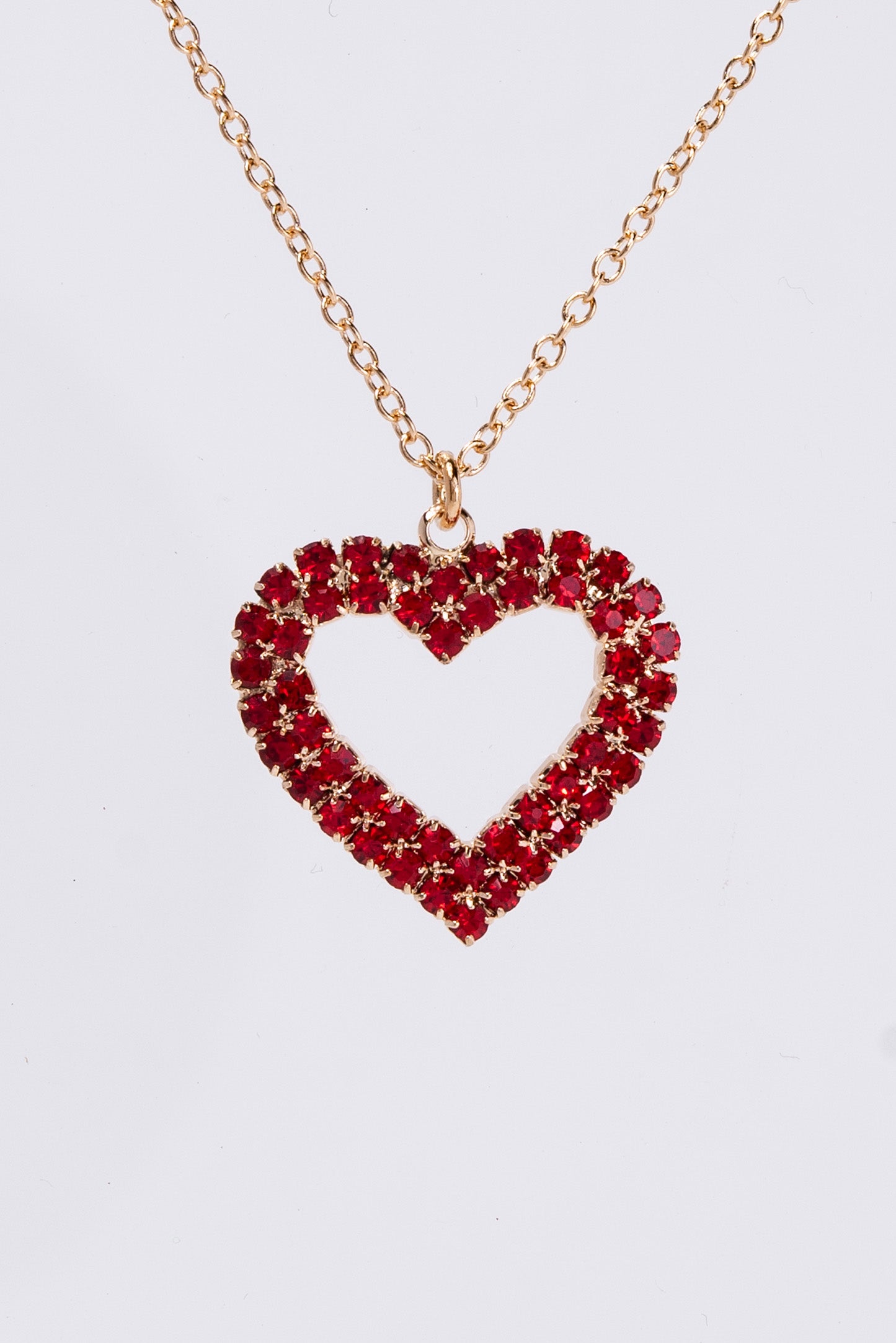 Ariella Heart Pave Pendant Necklace