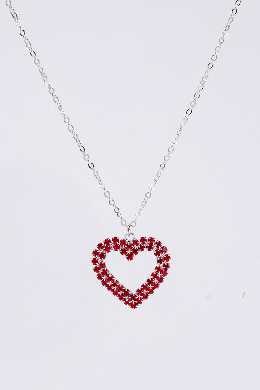 Ariella Heart Pave Pendant Necklace