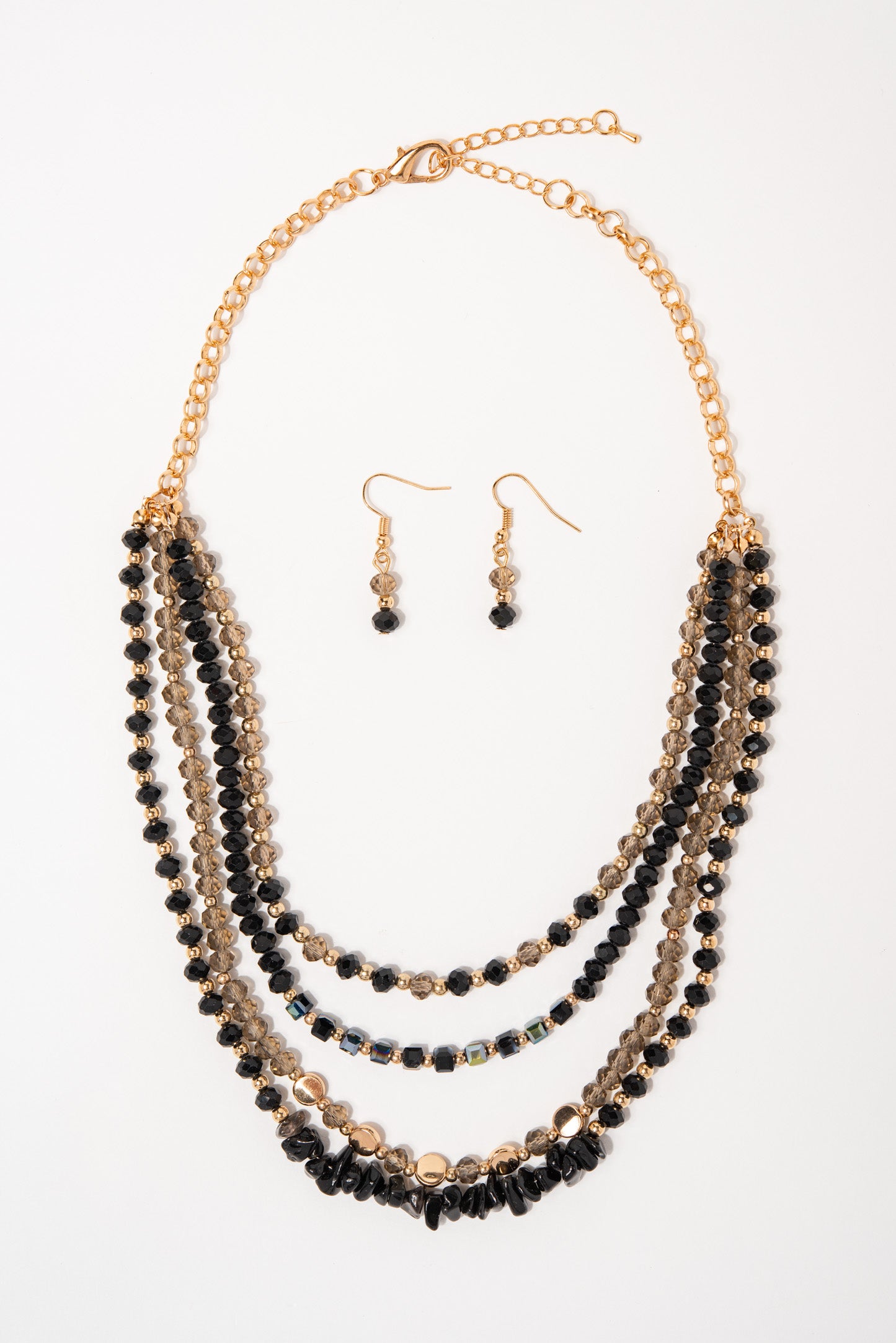 Charlotte Multi Strand Bead Necklace Set