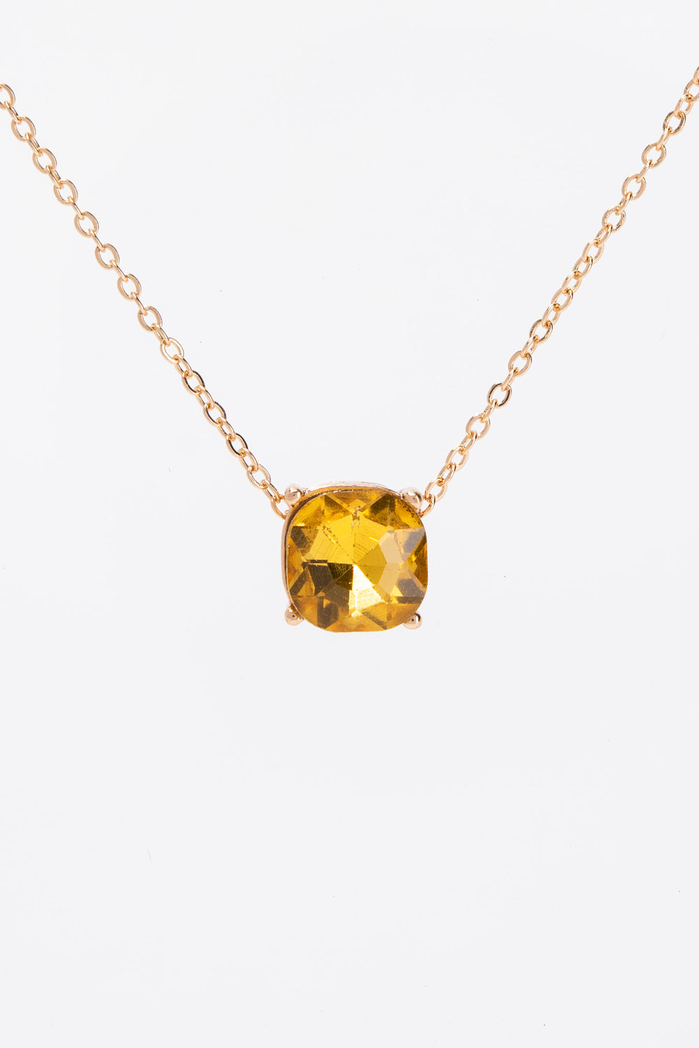 Rosie 10MM Solitaire Bezzle Pendant Necklace | Yellow