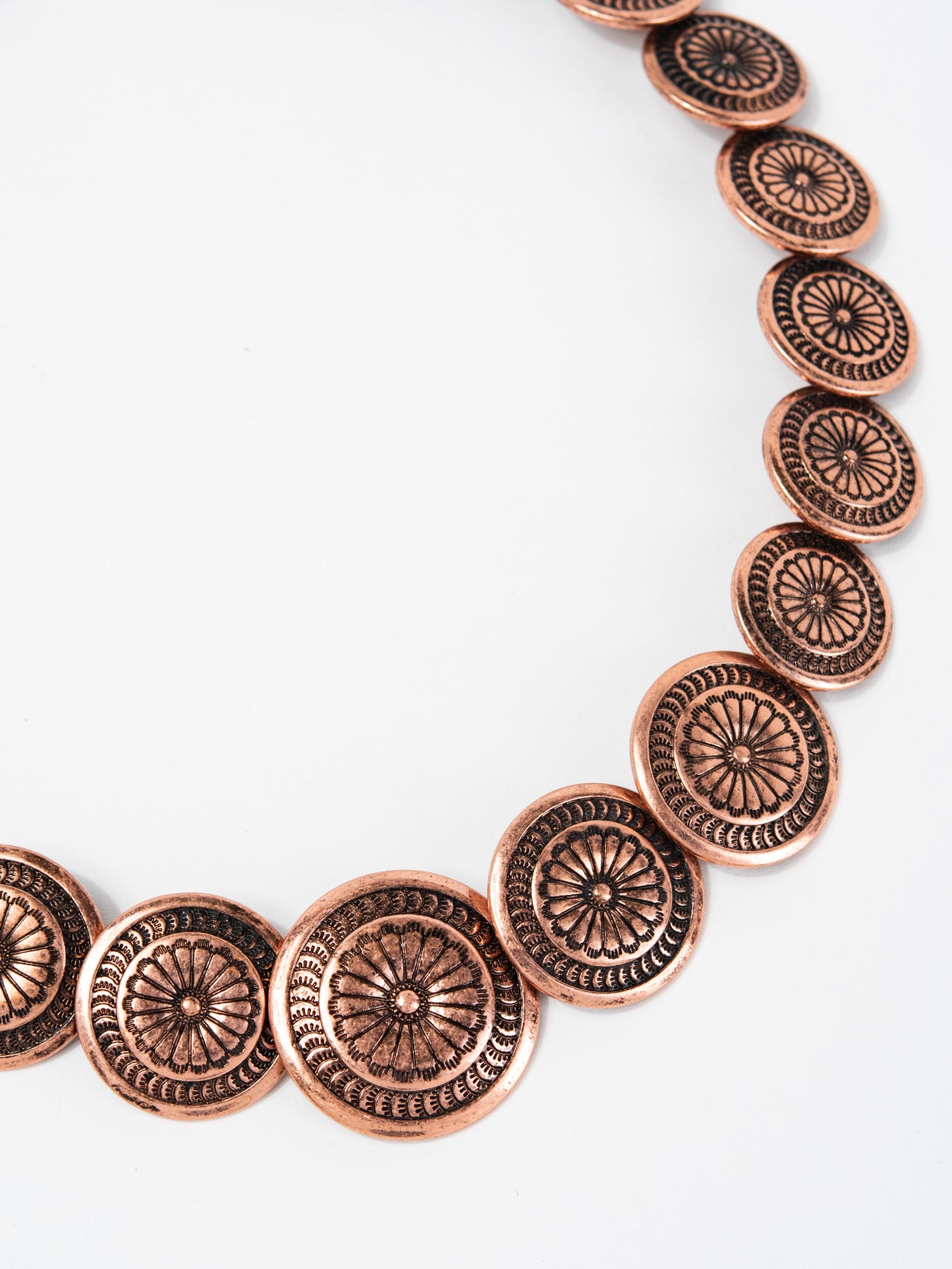 Jeanne Sunburst Design Adjustable Concho Necklace