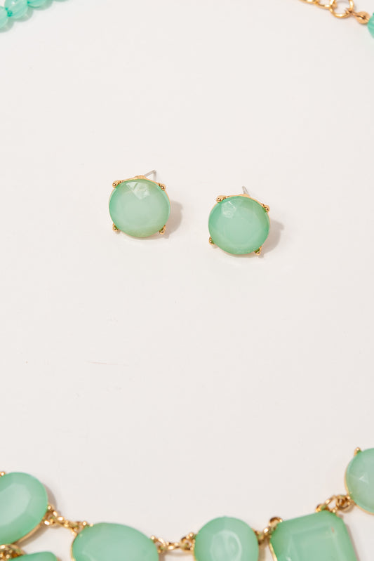 Penelope Statement Necklace Set | Mint