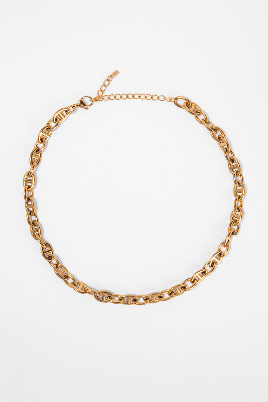 Gemma Stainless Steel Handmade Chain Necklace | Gold