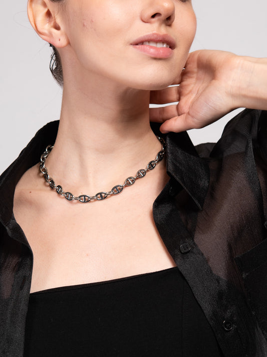 Gemma Stainless Steel Handmade Chain Necklace