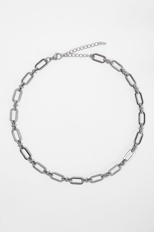 Gia Stainless Steel Handmade Chain Necklace | Silver