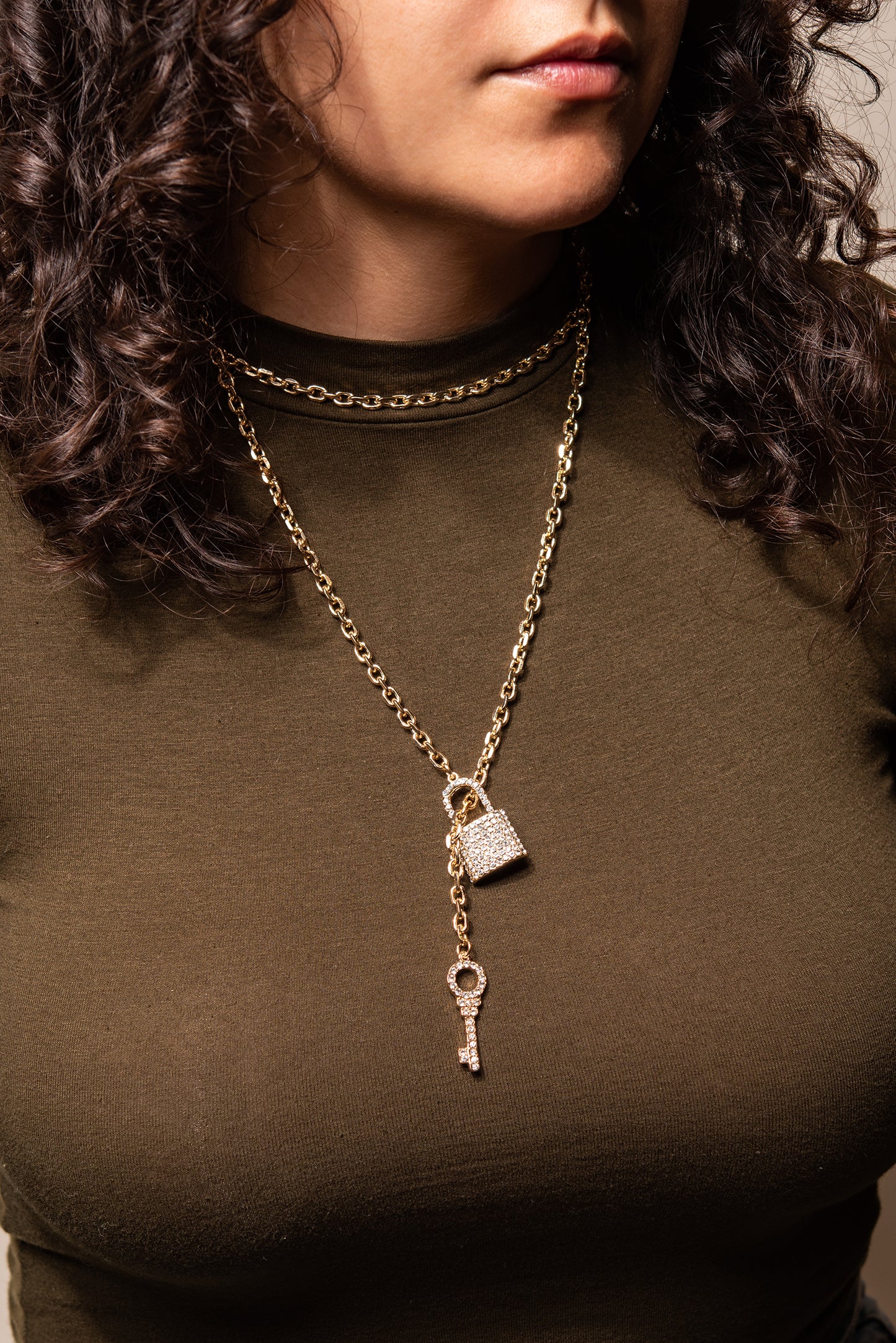 Brenda Lock and Key Necklace Set