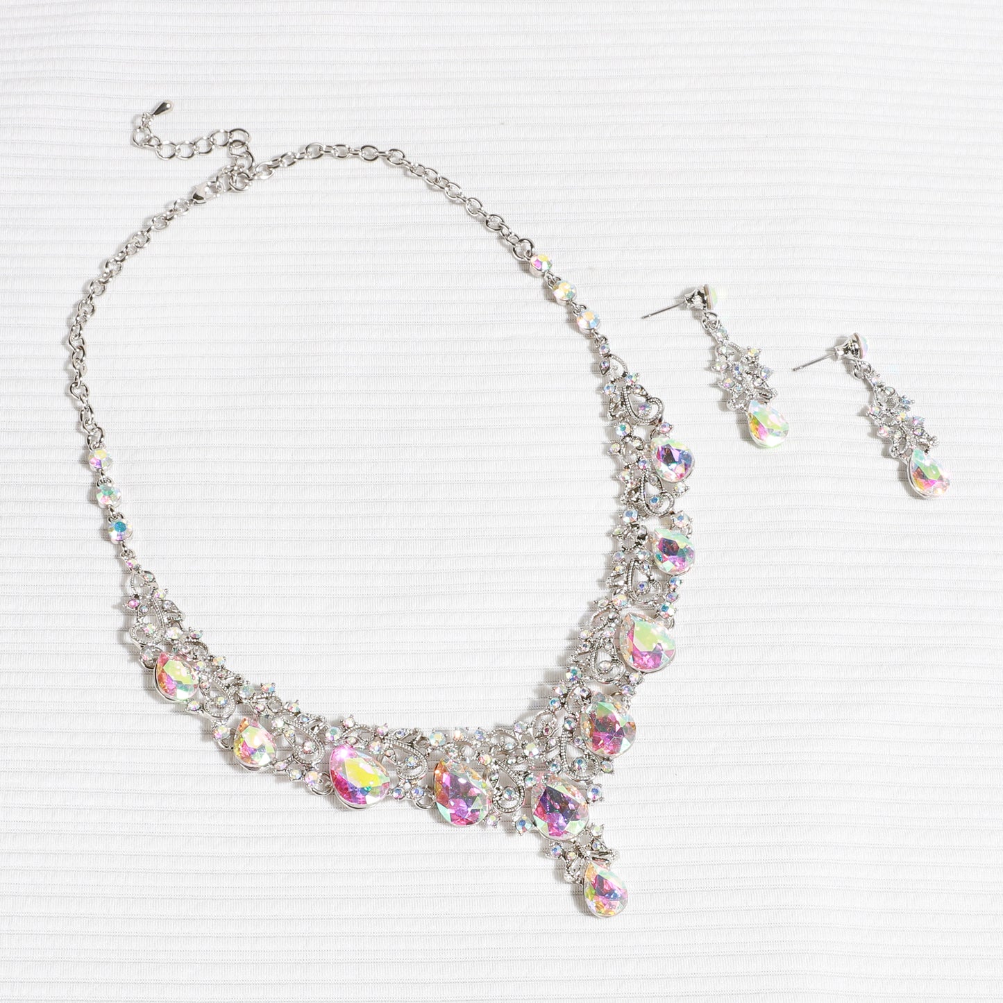 Amalfi Rhinestone Vine Necklace & Earring Set