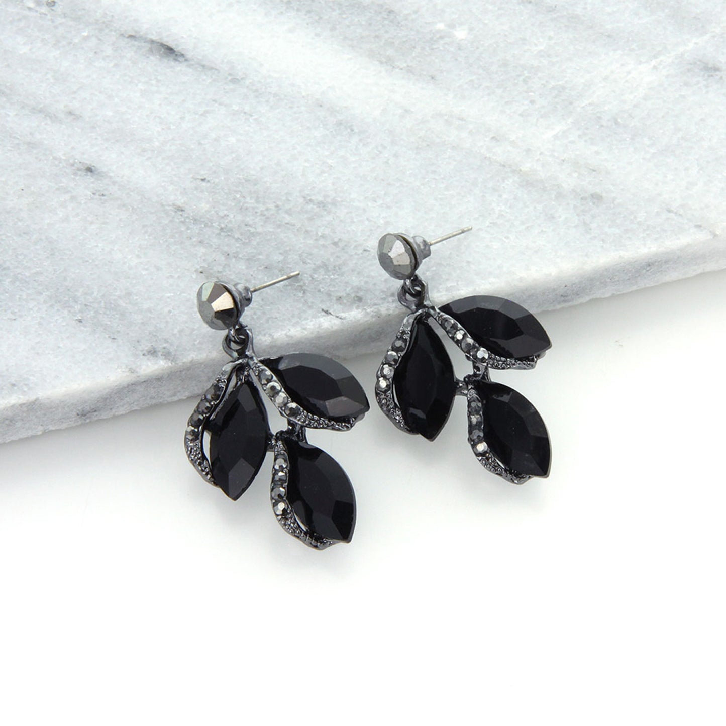 Hazel Leaf Droplet Necklace & Earring Set
