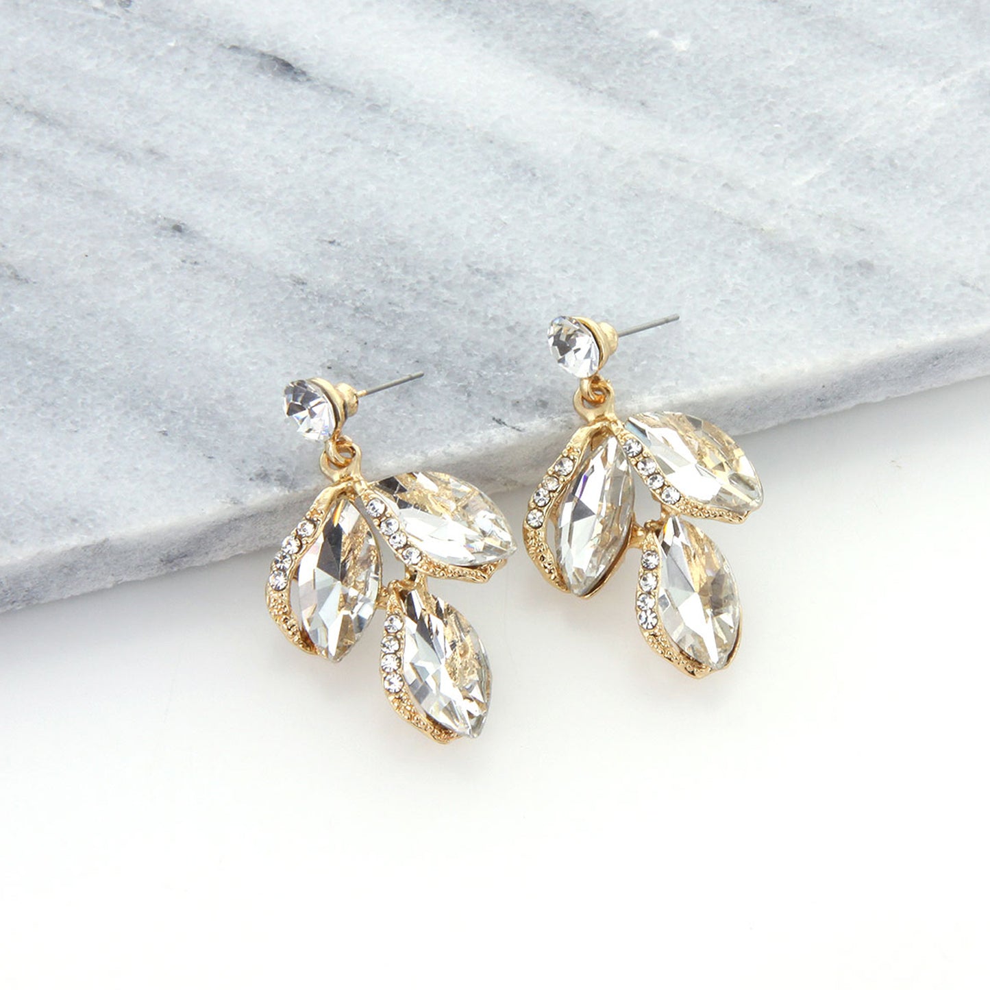 Hazel Leaf Droplet Necklace & Earring Set
