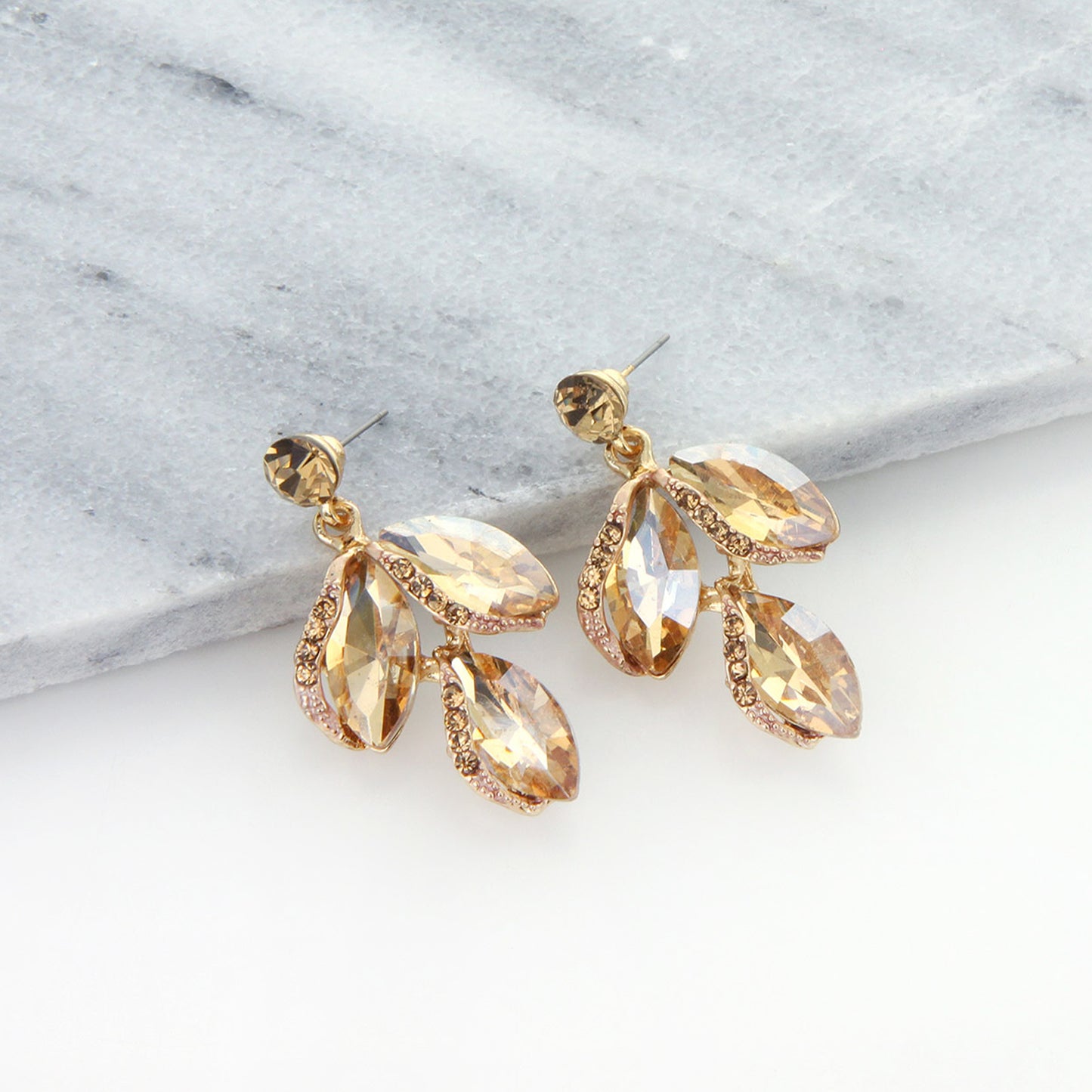 Hazel Leaf Droplet Necklace & Earring Set